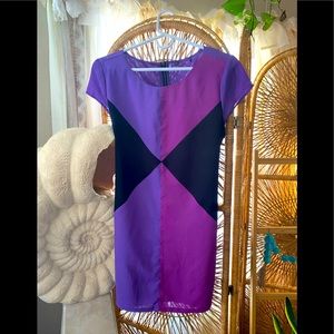 Vintage 1980s color block dress